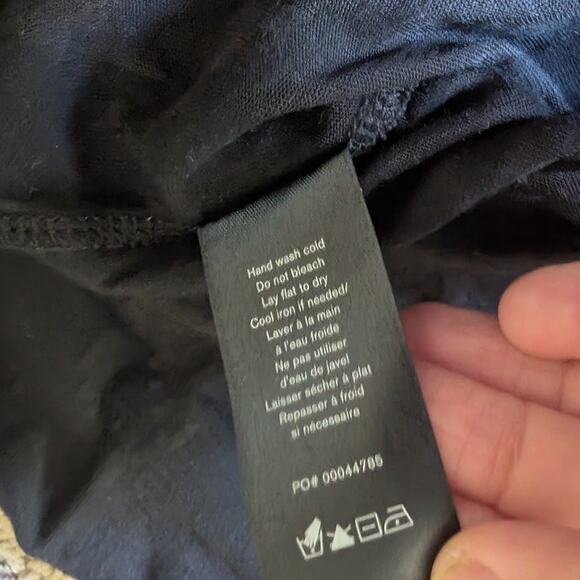 Rag & Bone Black Cotton Blend Short Sleeve Textured T-shirt Top, size M - Picture 6 of 6